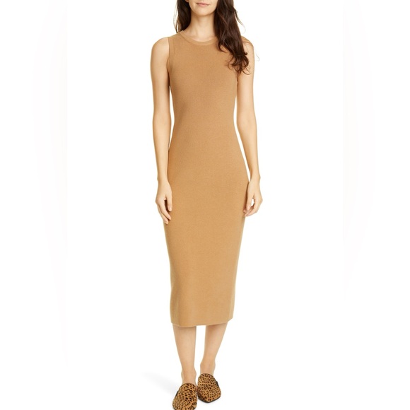 Jenni Kayne Dresses & Skirts - Jenni Kayne Sleeveless Knit Sweater Midi Dress in Camel Size Medium